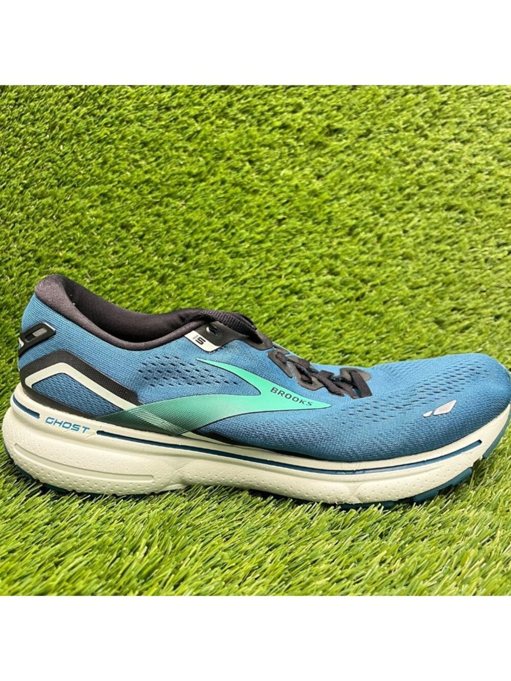 Brooks Ghost 15 Mens Size 10 Blue Black Athletic Running Walking Shoes Sneakers